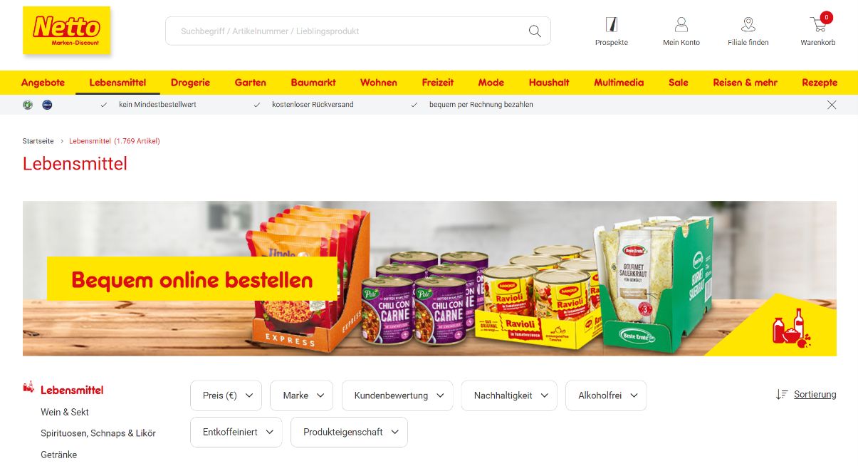 Netto Marken-Discount Getränke Lieferservice